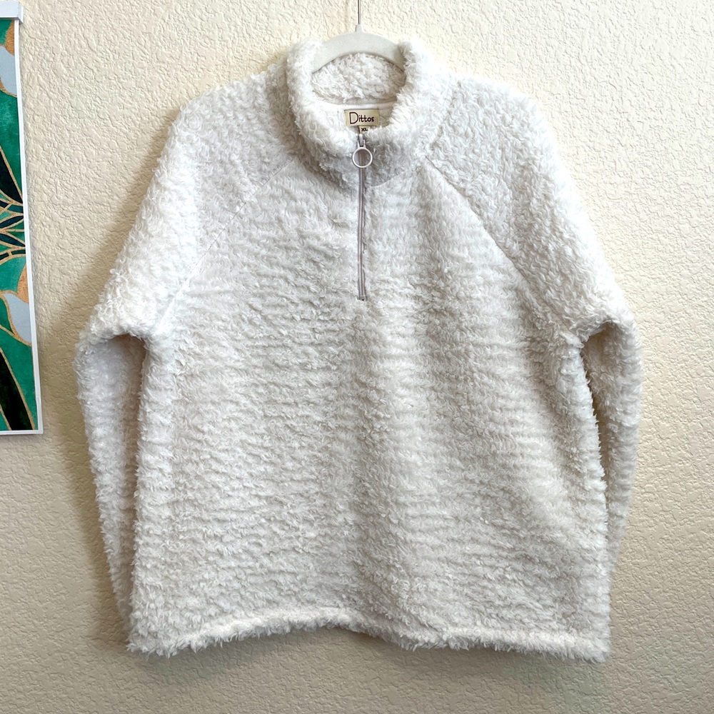 Quarter-zip Sherpa pullover NWOT